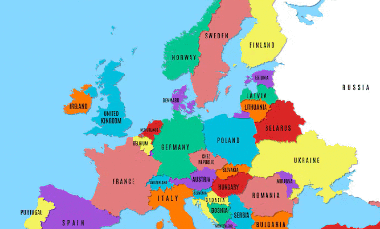 815 Ce Map of Europe