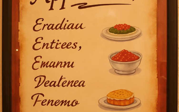 Hacienda Menu